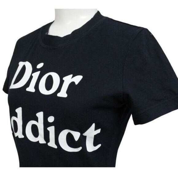 Authentic Christian Dior Dior Addict Galliano Short Sleeve Top Shirt Black - Picture 3 of 10